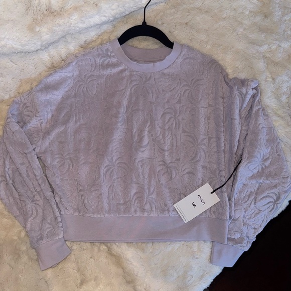 RVCA Sweaters - BRAND NEW! 🌸 Lilac oversized crew neck “Sunday Pullover” by RVCA ~ NWT